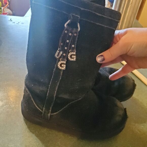 UGG Australia Black youth boots size 1 - Picture 3 of 5